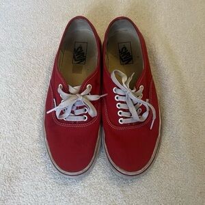 Red vans shoes